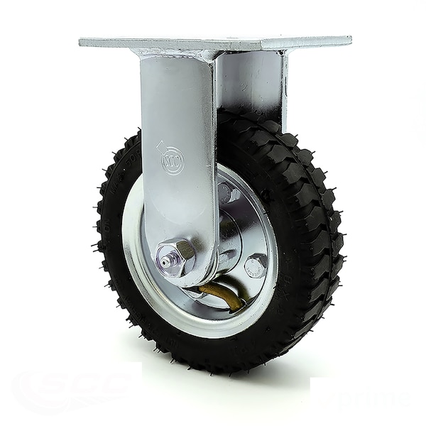 6 Inch Black Pneumatic Wheel Rigid Caster